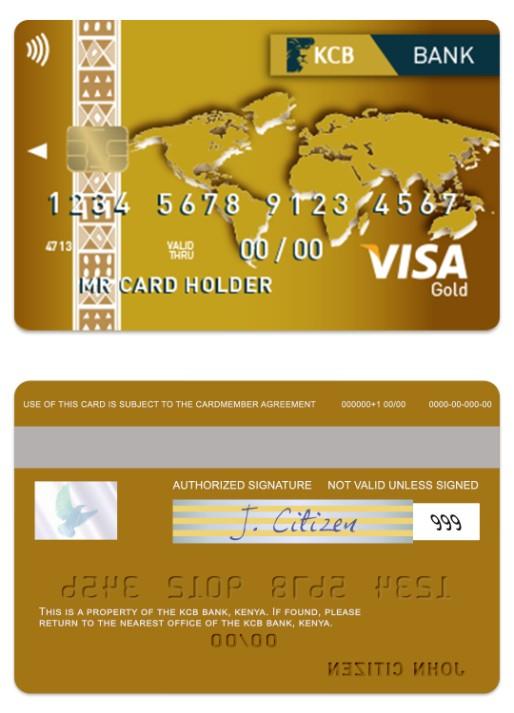 Kenya KCB Bank visa gold card